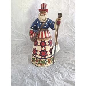 JIM SHORE Perfectly Festive in All Fifty States American UNCLE SAM Santa Figure